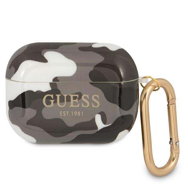 Guess GUAPUCAMG AirPods Pro -suojus musta/musta Camo-mallisto