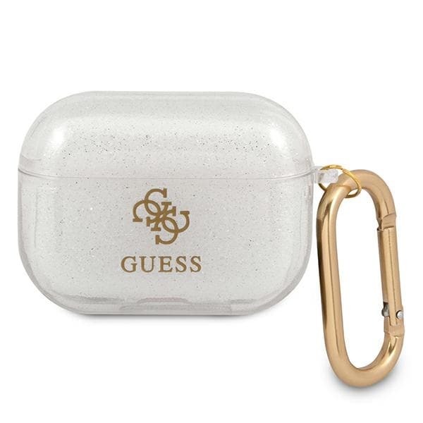 Guess GUAPUCG4GT AirPods Pro -kuori Läpinäkyvä glitter-mallisto