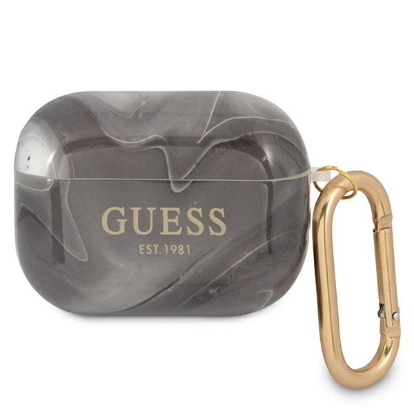 Guess GUAPUNMK AirPods Pro -suojus musta/musta Marble-mallisto