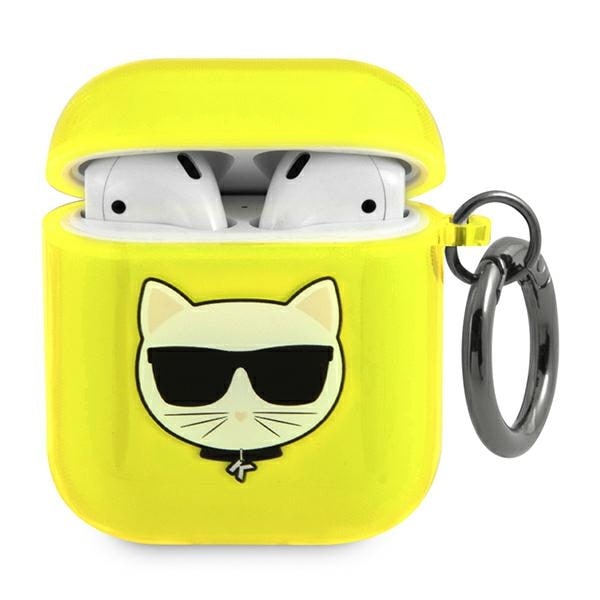 Karl Lagerfeld Choupette kotelo AirPods 1/2 - keltainen