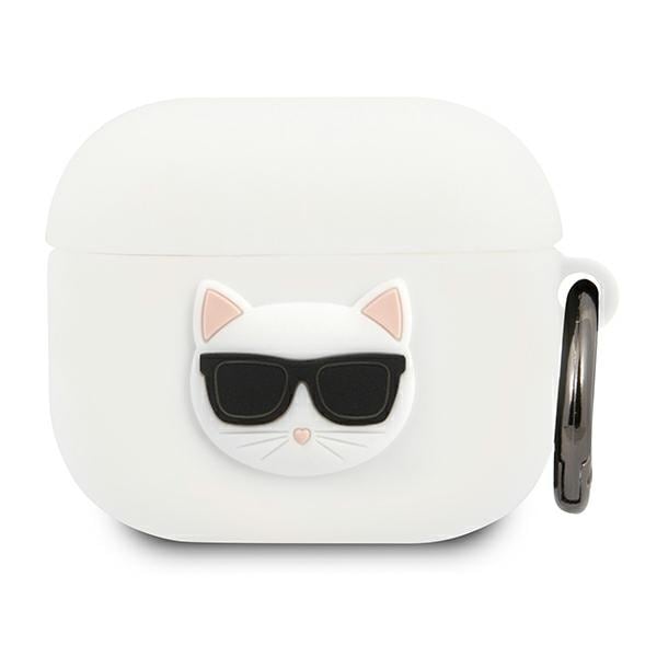 Karl Lagerfeld Silikoni Choupette kotelo AirPods 3 - Valkoinen