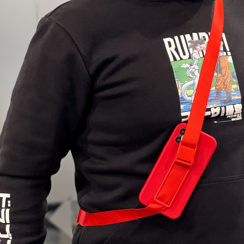 Köysikotelo Gel Lanyard ketjulla Laukku Lanyard Samsung Galaxy S20 + (S20 Plus) sininen