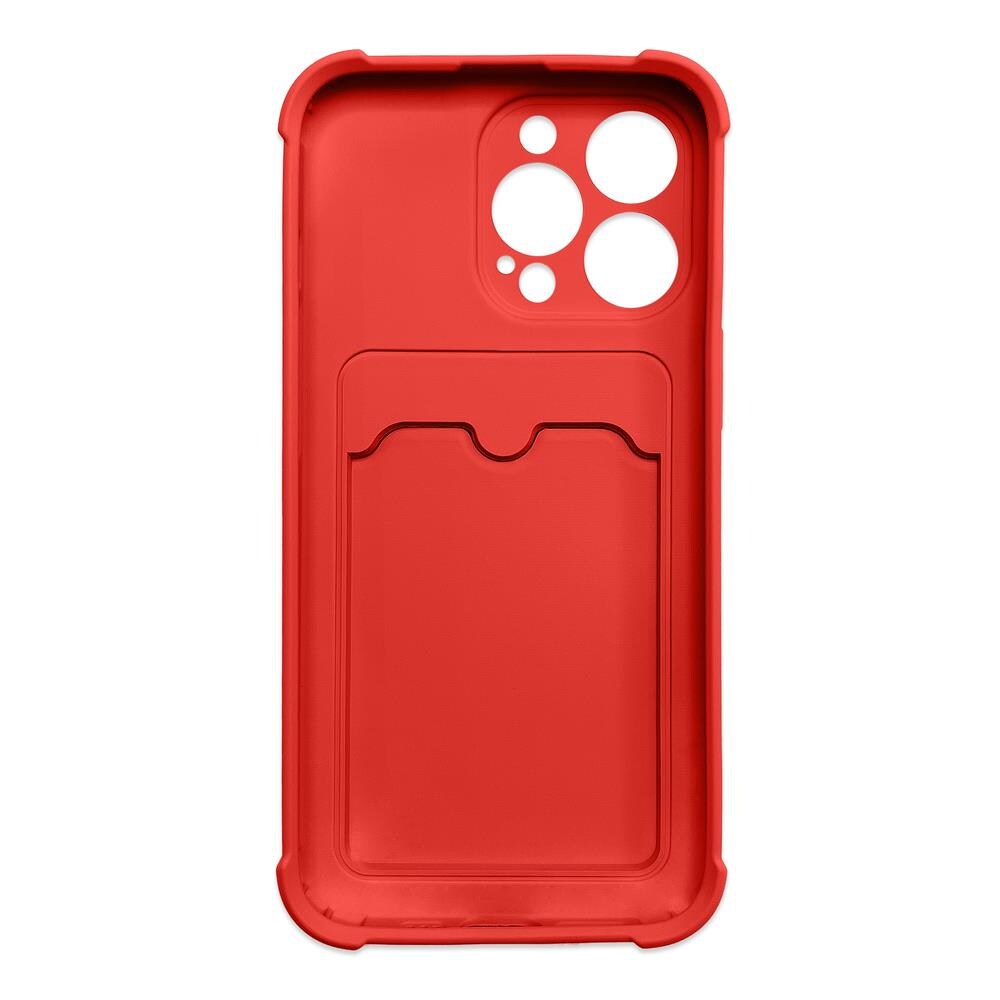 Kortti Armor Kotelo Pussi Cover for iPhone 11 Pro Silikoni Lompakko Punainen