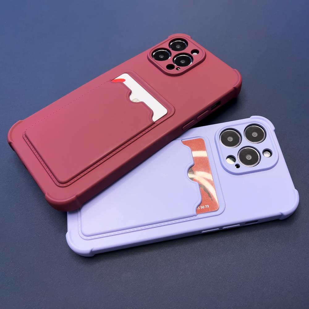 Kortti Armor Kotelo iPhone 13 Mini silikoni lompakko Air laukku vadelma