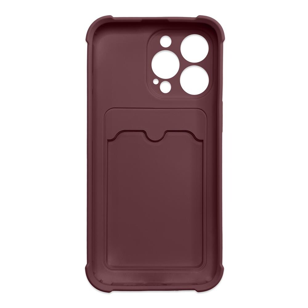 Kortti Armor Kotelo Pussi Kansi iPhone 13 Pro Lompakko Silikoni Air Laukku Vadelma