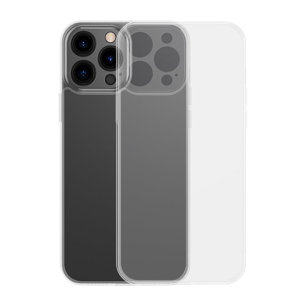 Baseus Himmeä lasi kotelo kansi iPhone 13 Pro Max Kova kansi geelikehyksellä läpinäkyvä (ARWS000202)