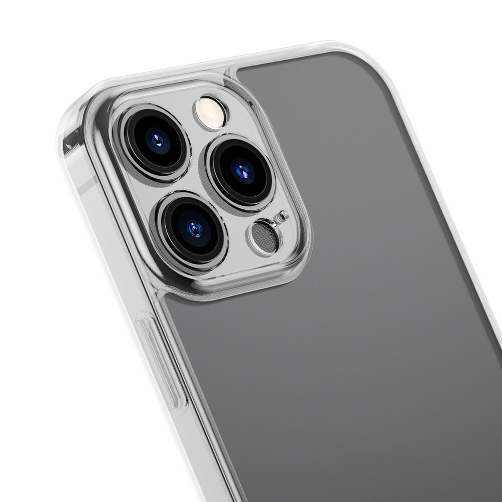 Baseus Himmeä lasi kotelo kansi iPhone 13 Pro Max Kova kansi geelikehyksellä läpinäkyvä (ARWS000202)