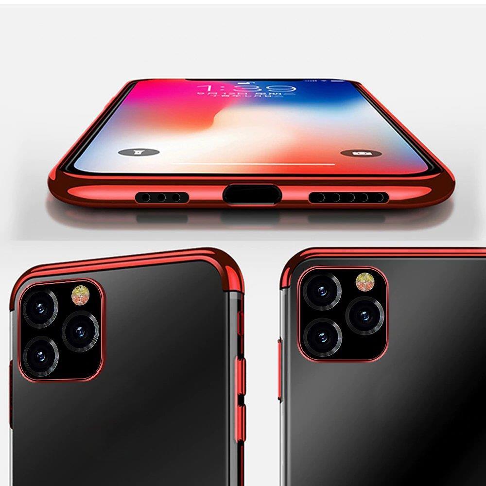 Kirkas väri Asia Gel TPU elektrolyyttinen kehys Cover for iPhone 13 Pro sininen