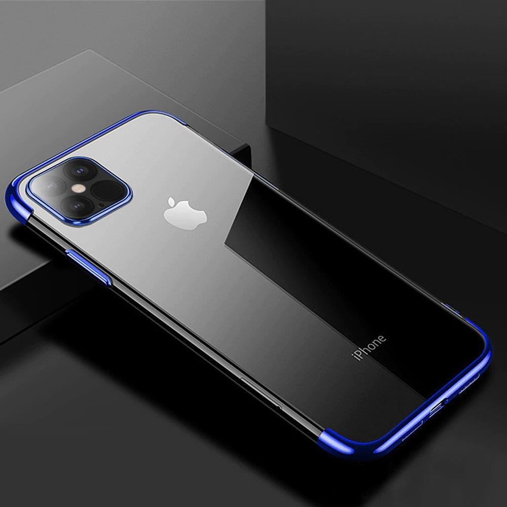 Kirkas väri Asia Gel TPU elektrolyyttinen kehys Cover for iPhone 13 Pro sininen