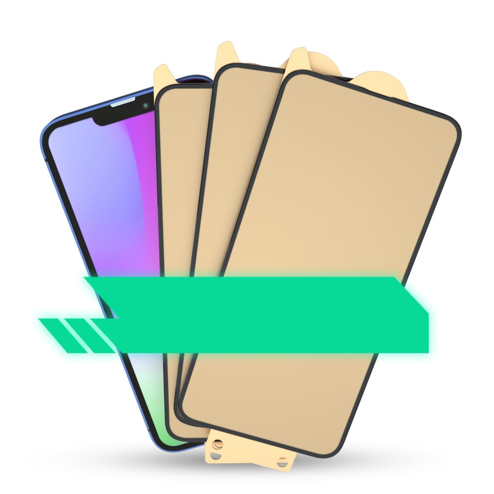 Bestsuit 6-in-1 iPhone 13 mini setti: karkaistu lasi, takakotelo, suojakalvo & aplikaattori