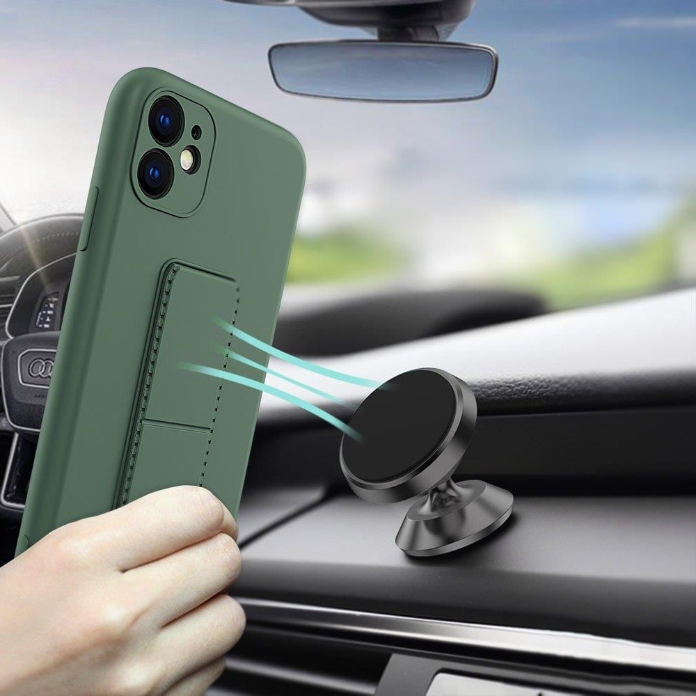 Wozinsky Kickstand Case iPhone 13 mini silikonikotelo jalustalla vaaleansininen