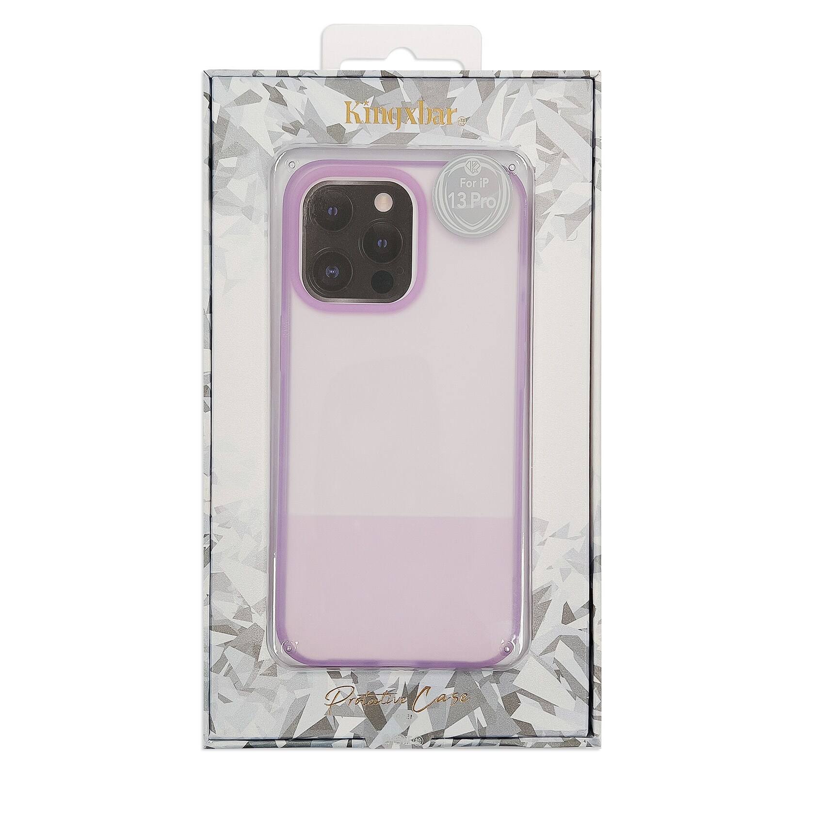 Kingxbar Plain Series tapauksessa kansi iPhone 13 Pro silikoni tapauksessa violetti