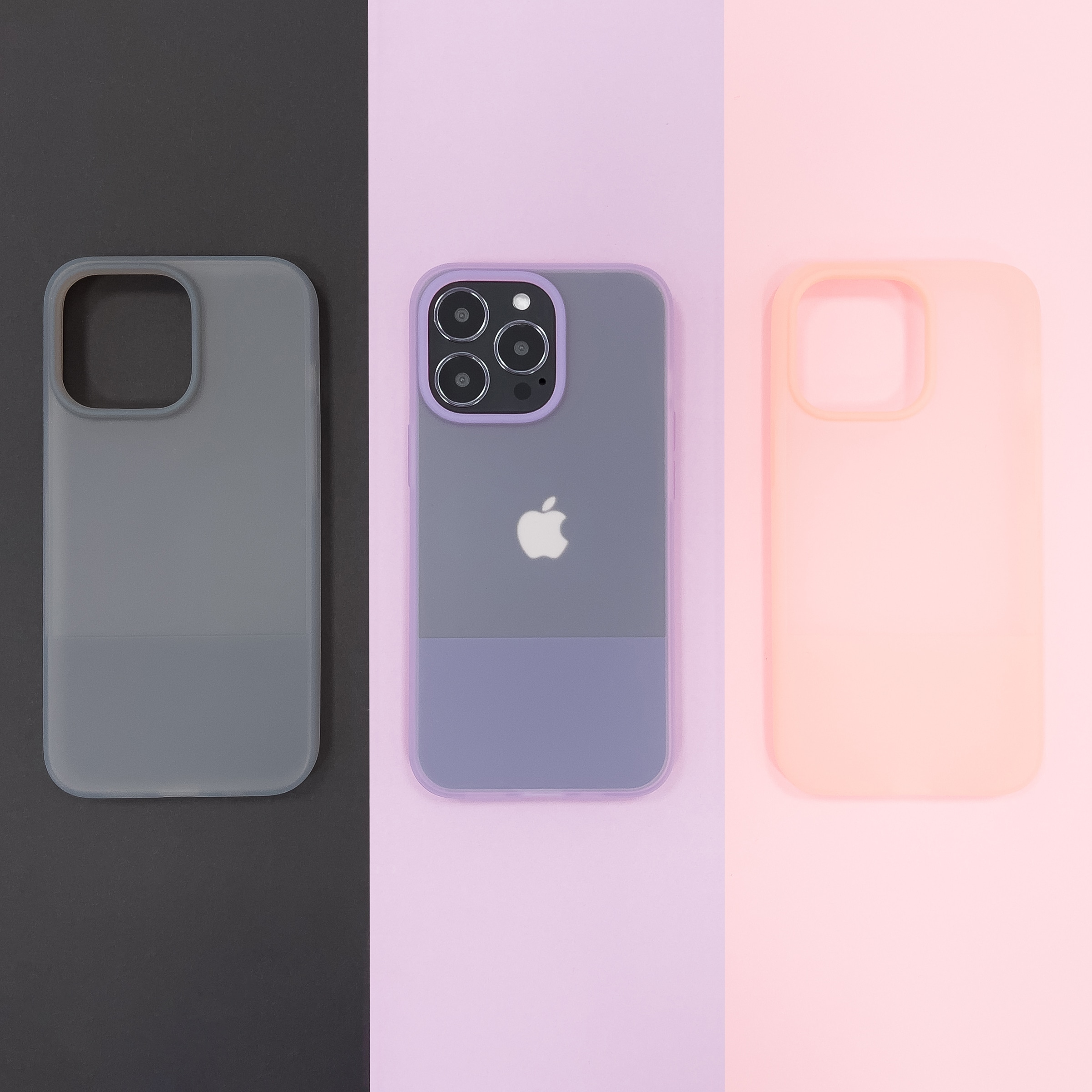 Kingxbar Plain Series tapauksessa kansi iPhone 13 Pro silikoni tapauksessa violetti