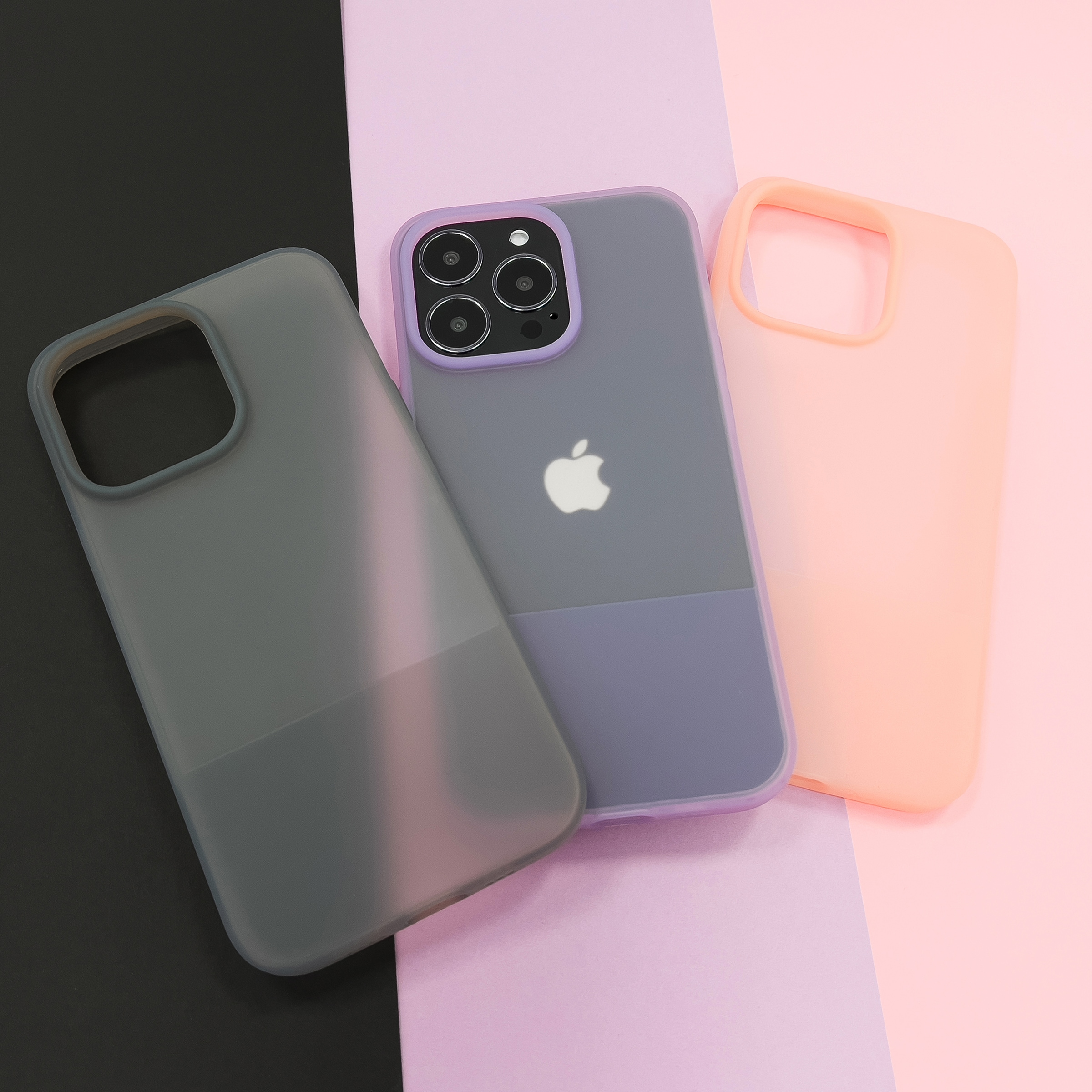 Kingxbar Plain Series tapauksessa kansi iPhone 13 Pro silikoni tapauksessa violetti