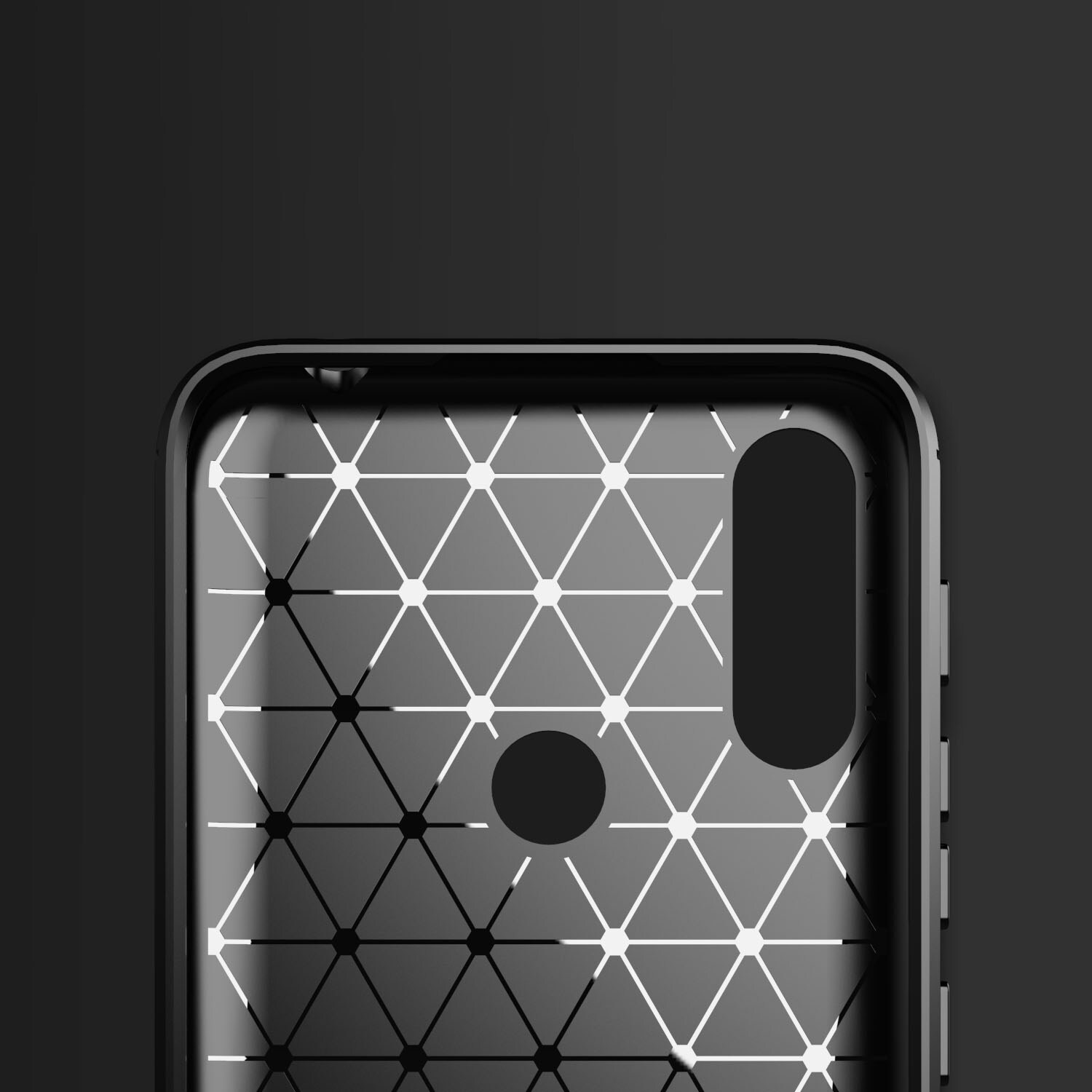 Carbon Case Joustava suojakotelo Hylsy Motorola Moto E7i Power musta
