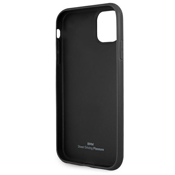 BMW Nahka Curve Perforate Case for iPhone 11 / Xr - punainen