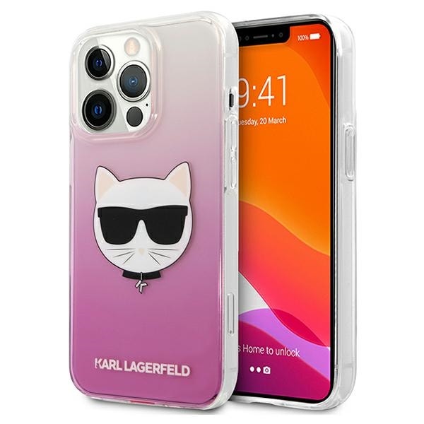 Karl Lagerfeld Choupette Head Case for iPhone 13 Pro Max - Vaaleanpunainen