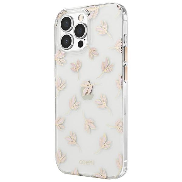 Uniq Coehl Fleur kotelo iPhone 13 Pro / iPhone 13 - vaaleanpunainen