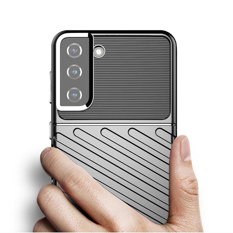 Thunder Case joustava panssaroitu suojus Samsung Galaxy S22 + (S22 Plus) musta