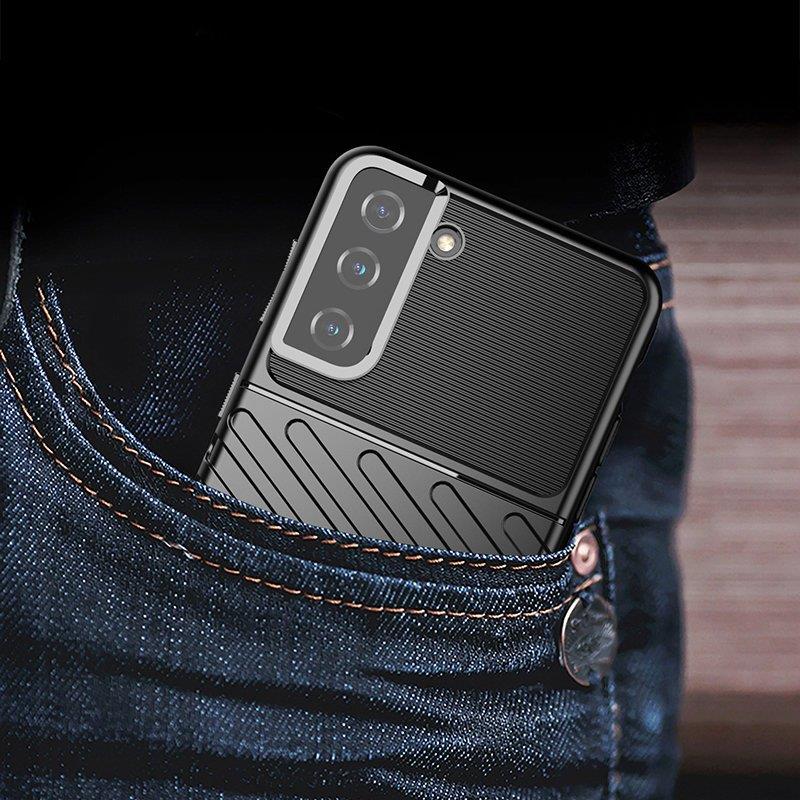 Thunder Case joustava panssaroitu suojus Samsung Galaxy S22 + (S22 Plus) musta