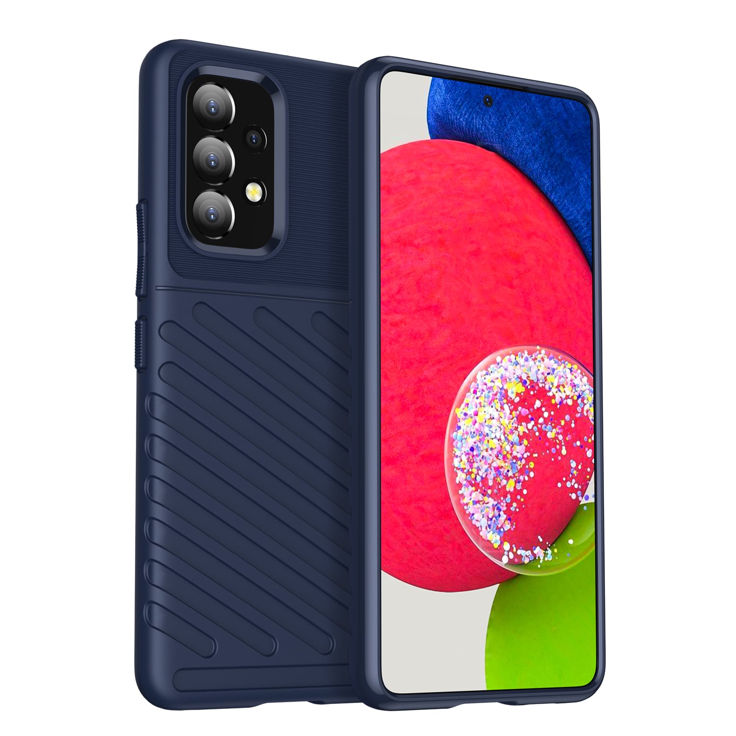 Thunder Case joustava panssarisuojattu suojus Samsung Galaxy A53 5G sininen