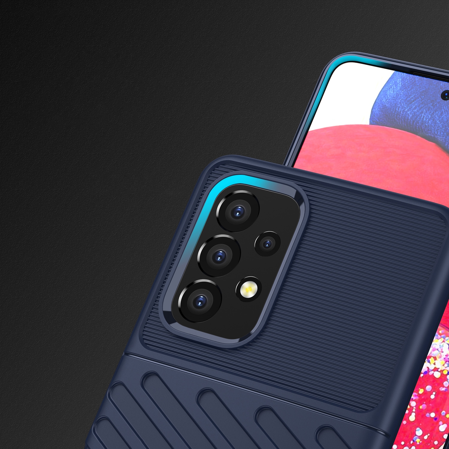 Thunder Case joustava panssarisuojattu suojus Samsung Galaxy A53 5G sininen