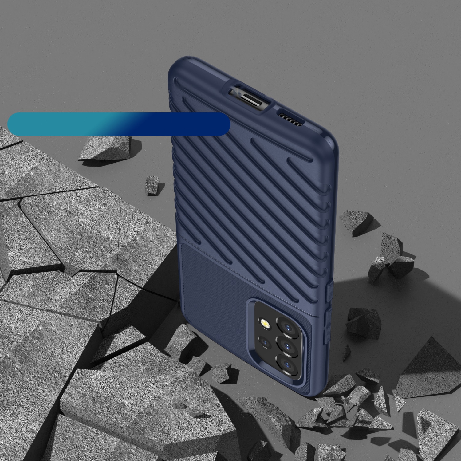 Thunder Case joustava panssarisuojattu suojus Samsung Galaxy A53 5G sininen