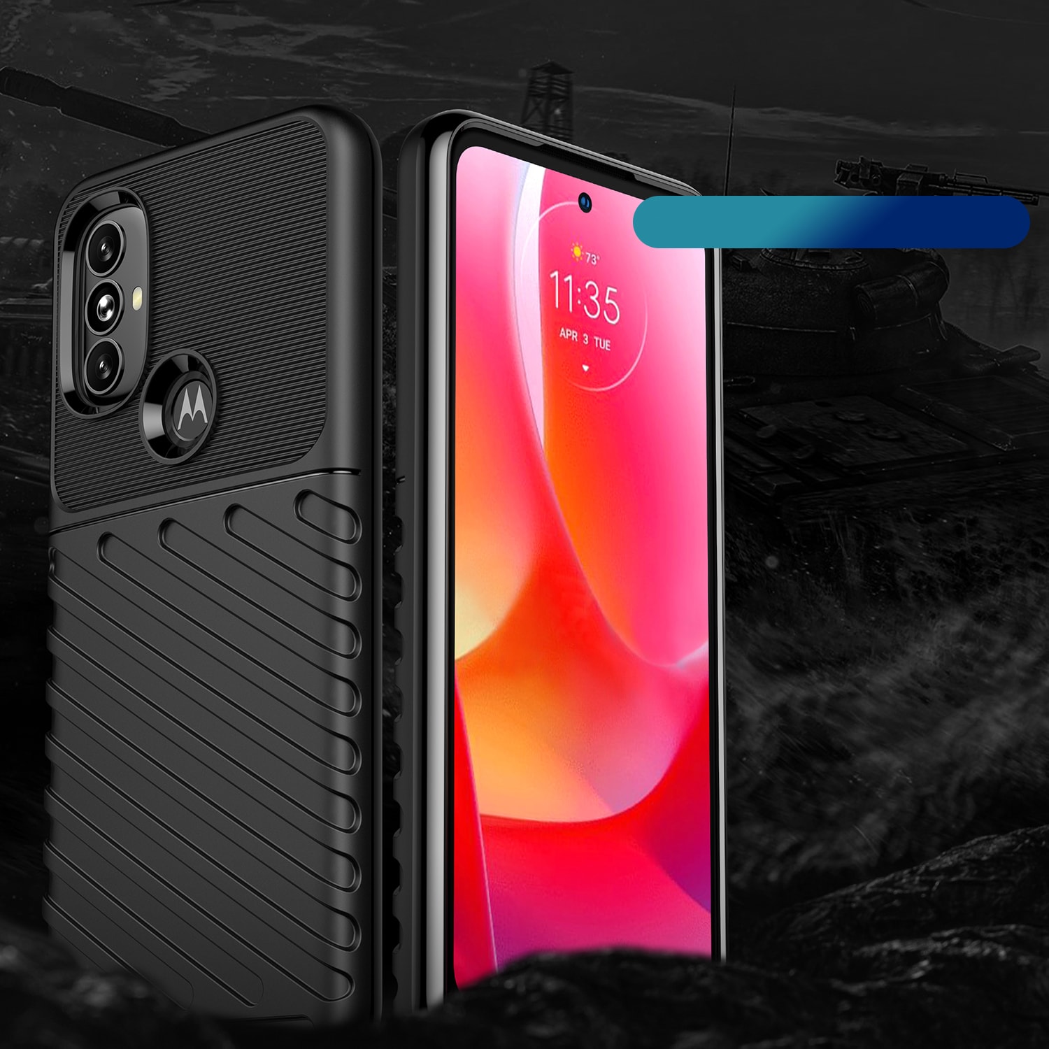 Thunder Case joustava panssaroitu suojus Motorola Moto G Power 2022 musta