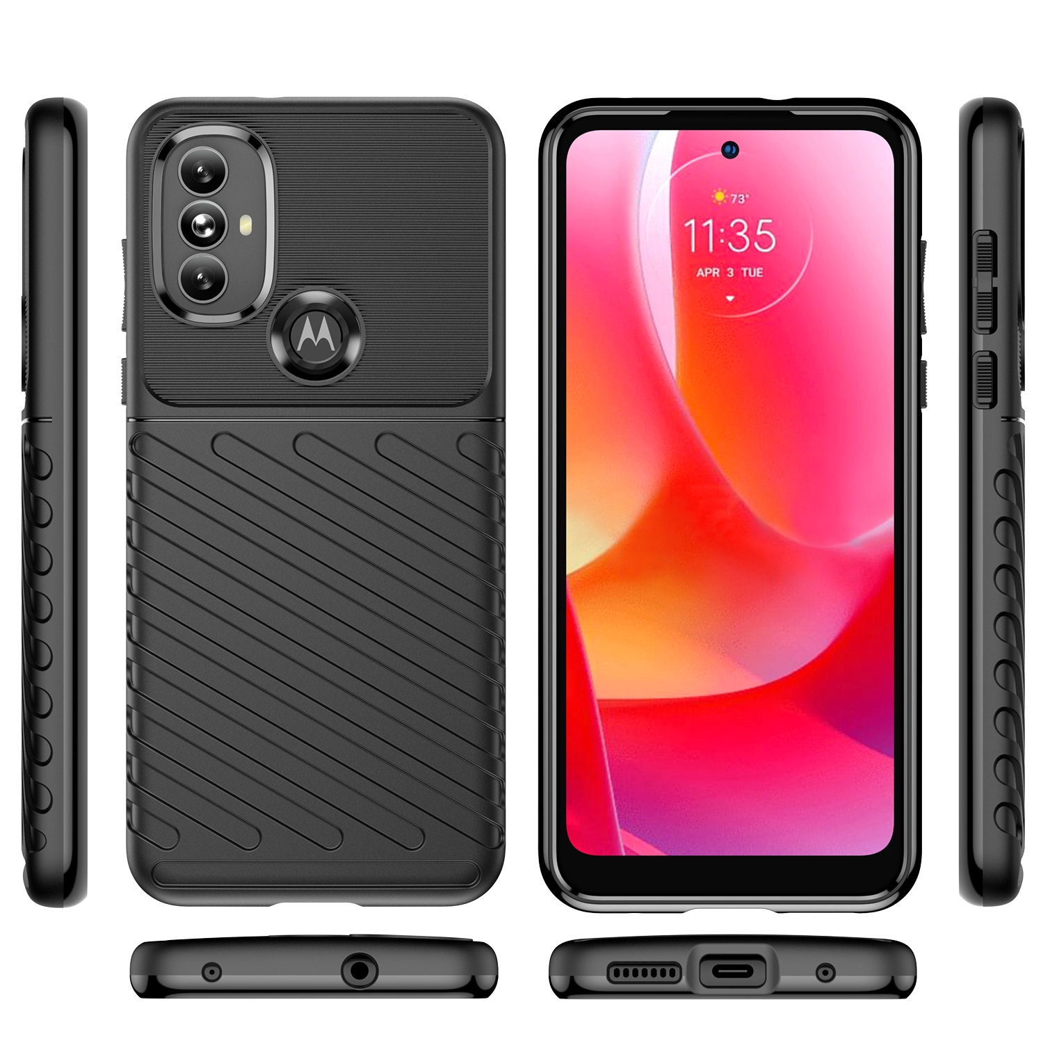 Thunder Case joustava panssaroitu suojus Motorola Moto G Power 2022 musta