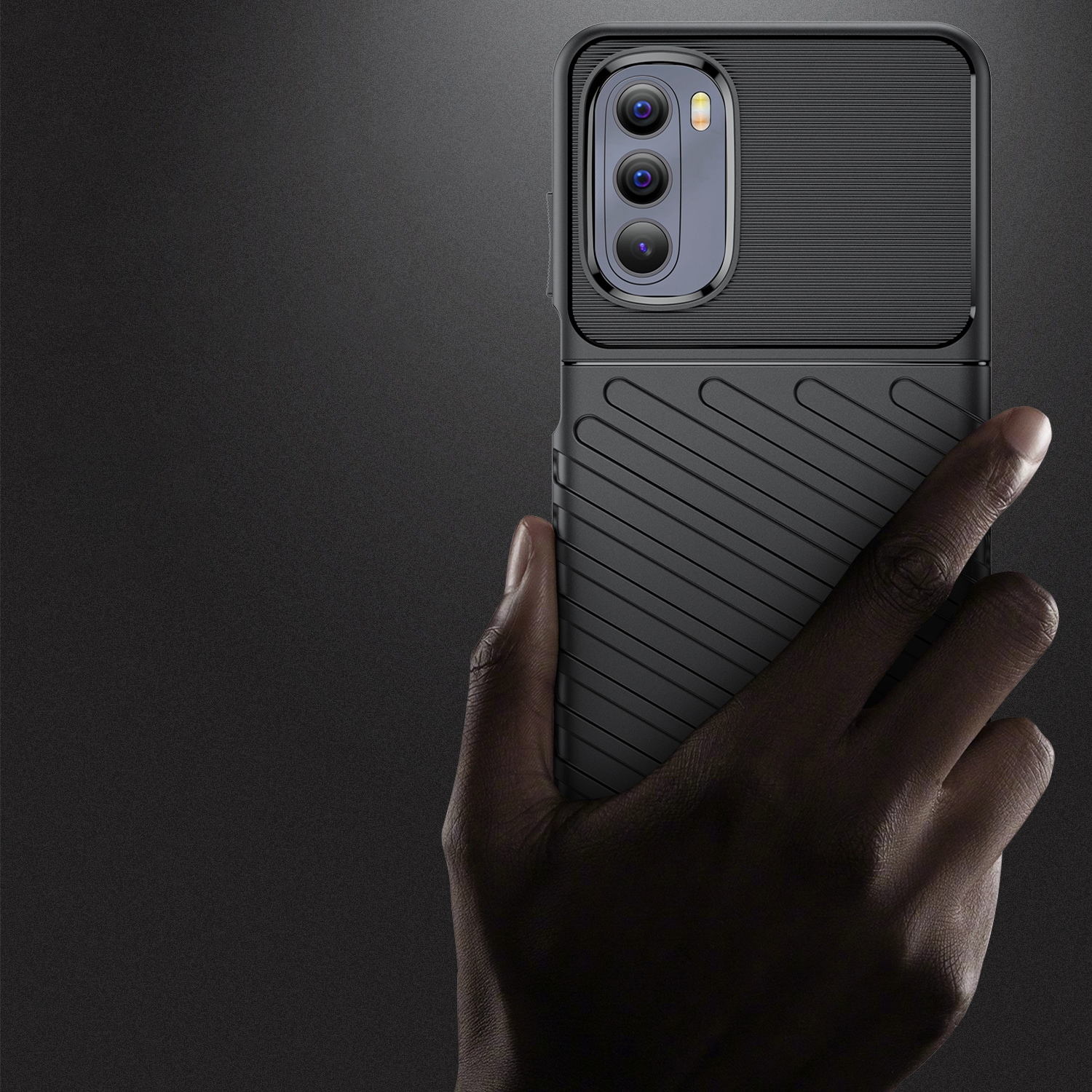 Thunder Case joustava panssaroitu suojus Motorola Moto G Stylus 2022 musta