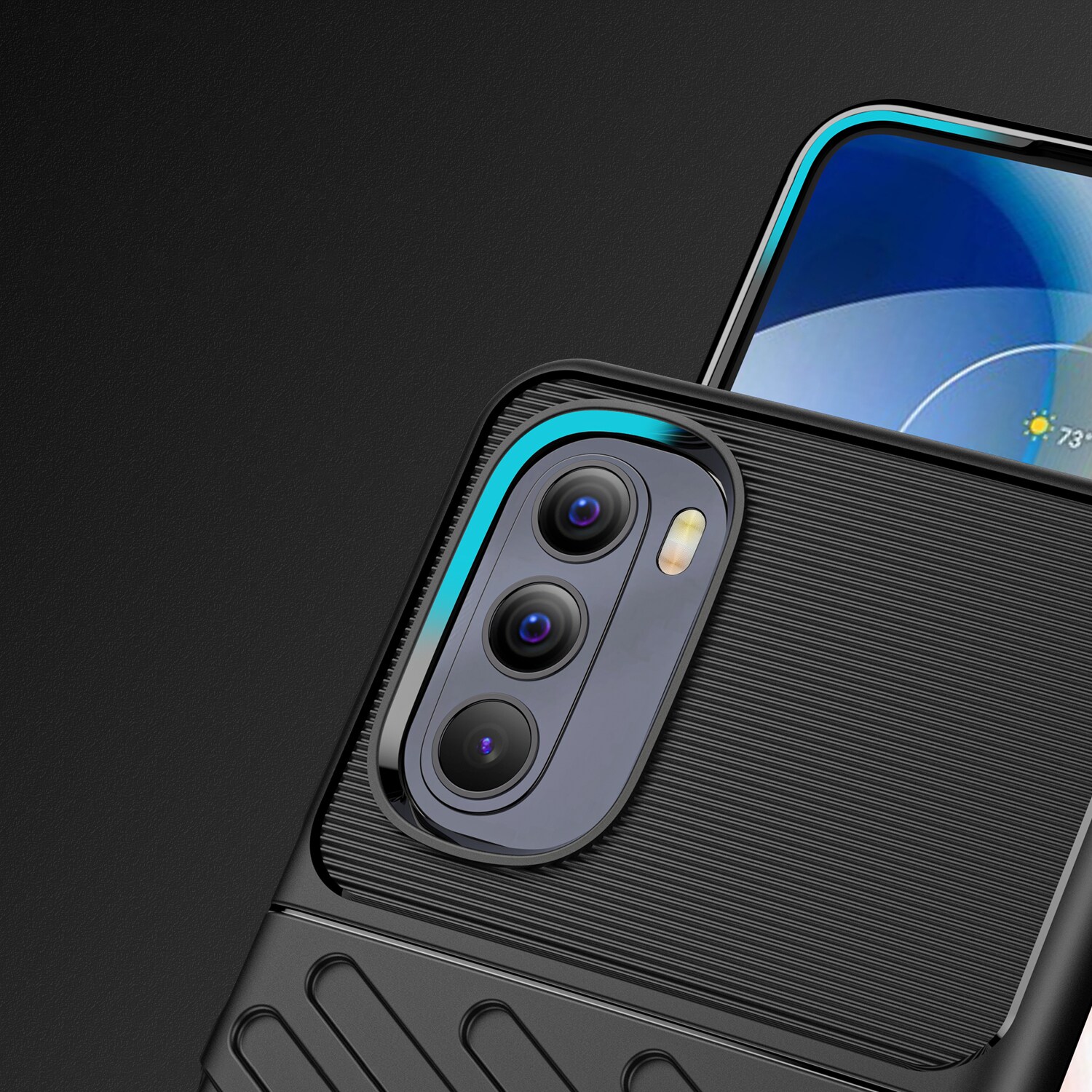 Thunder Case joustava panssaroitu suojus Motorola Moto G Stylus 2022 musta