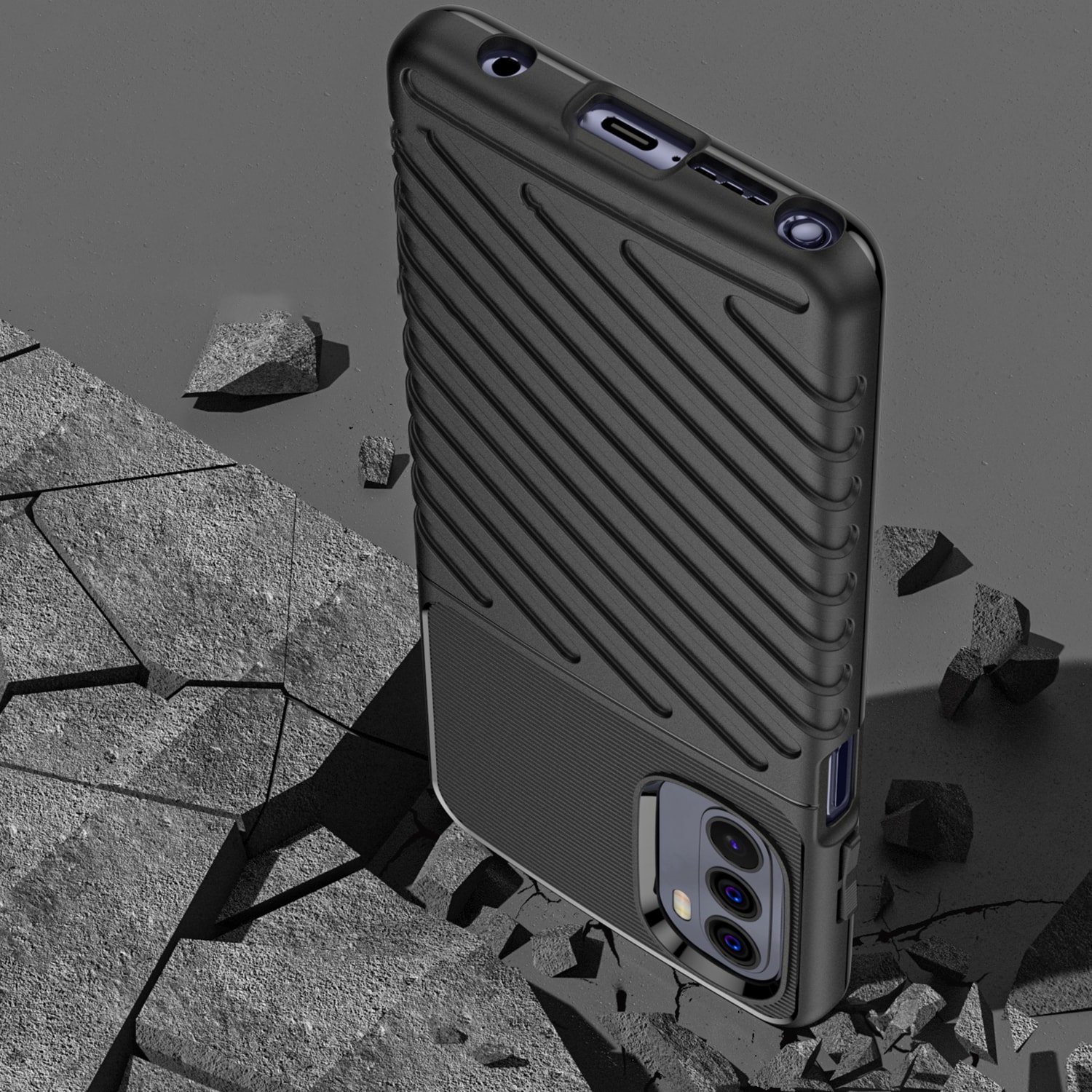 Thunder Case joustava panssaroitu suojus Motorola Moto G Stylus 2022 musta