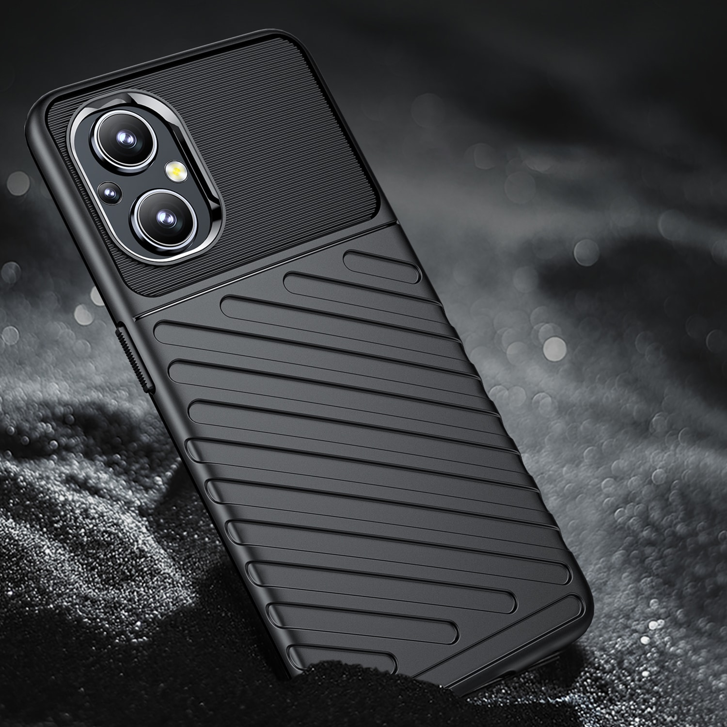 Thunder Case joustava panssaroitu suojus OnePlus Nord N20 5G:lle musta