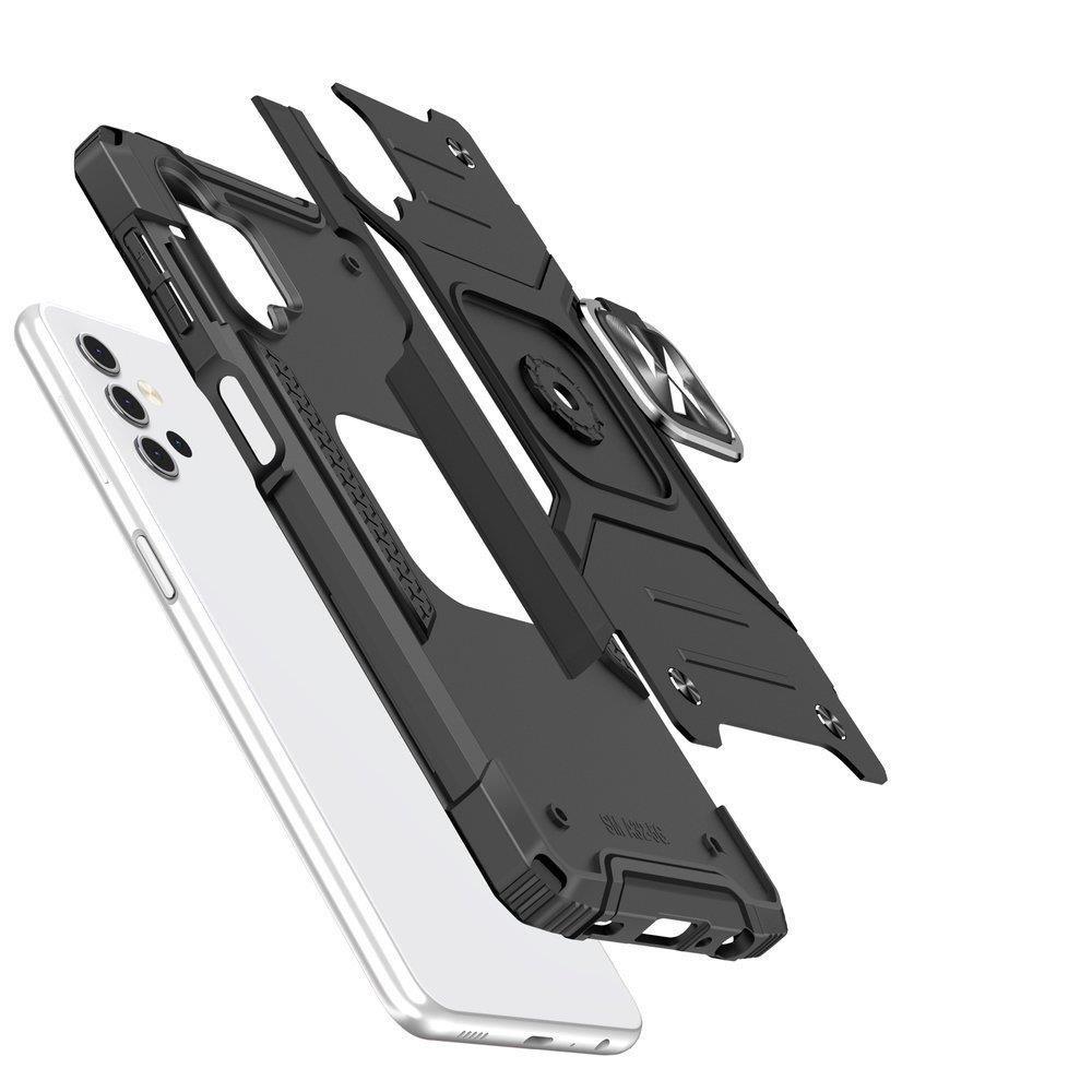 Wozinsky Ring Armor Tough Hybrid Case Cover + magneettikiinnike Samsung Galaxy A13 5G musta