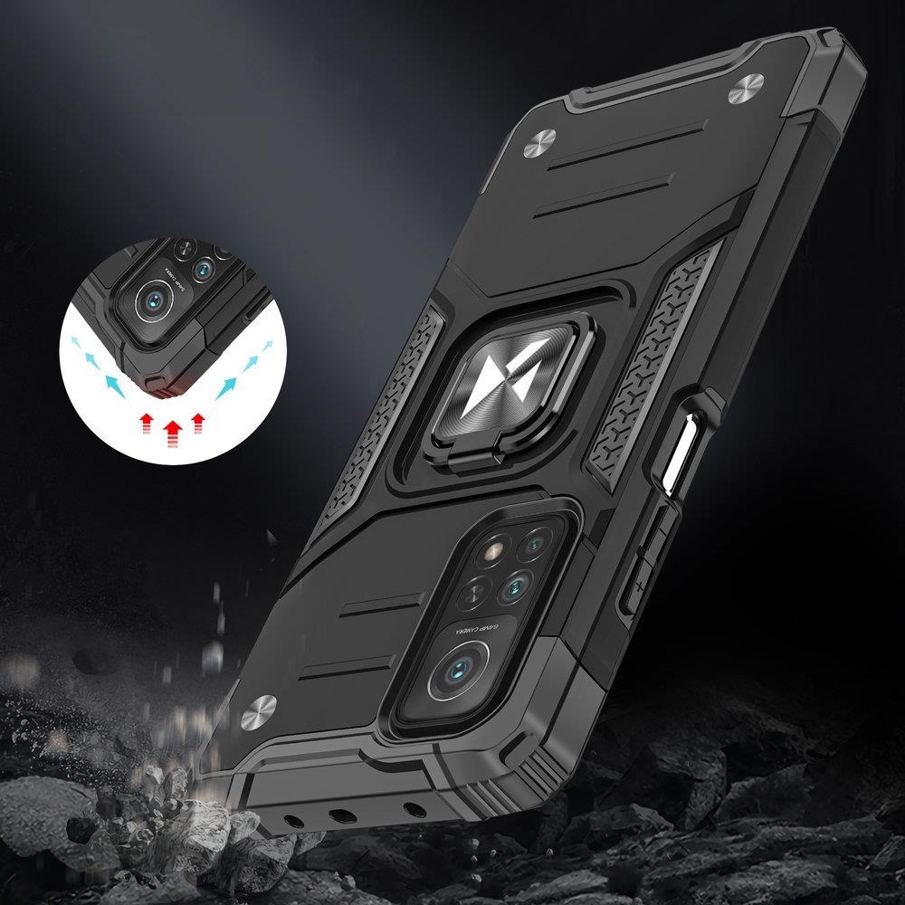 Wozinsky Ring Armor kova hybridi kotelo suojus + magneettinen pidike Samsung Galaxy A03s sininen