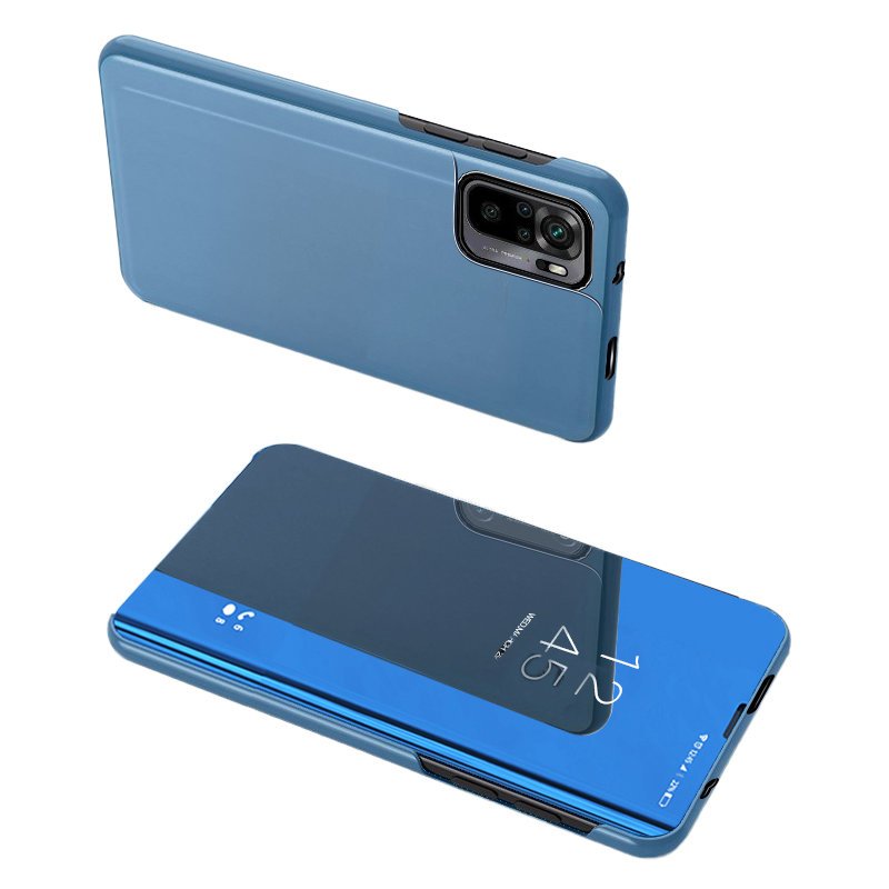 Clear View Flip Case for Xiaomi Redmi Note 11 Pro+/11 Pro 5G/Mi11i HyperCharge/Poco X4 NFC - Blue