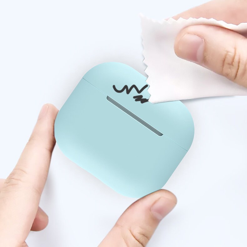 Kotelo AirPods 2 / AirPods 1 silikoni pehmeä suojus kuulokkeille valkoinen (kotelo C)