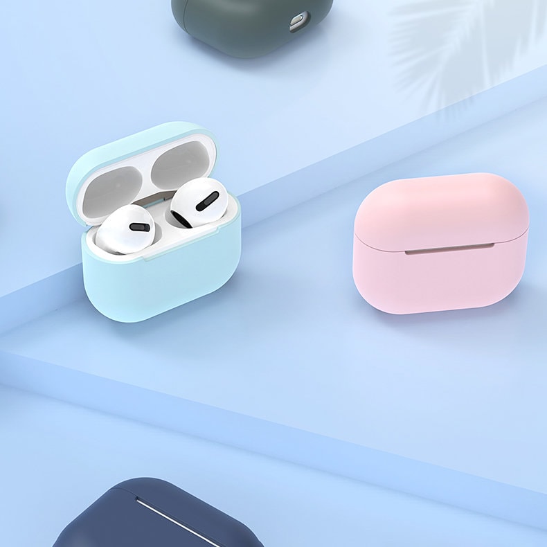 Kotelo AirPods 2 / AirPods 1 silikoni pehmeä suojus kuulokkeille valkoinen (kotelo C)