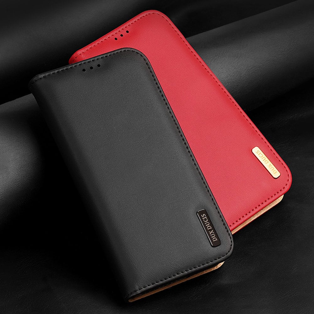 Dux Ducis Hivo Nahka Flip Cover Aitoa Nahkaa Lompakko Samsung Galaxy S22+ (Sininen)