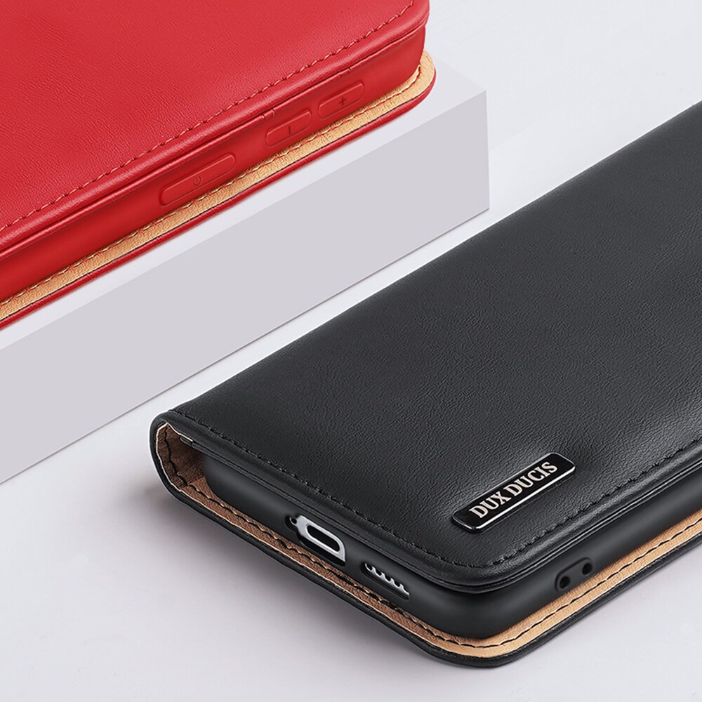Dux Ducis Hivo Nahka Flip Cover Aitoa Nahkaa Lompakko Samsung Galaxy S22+ (Sininen)