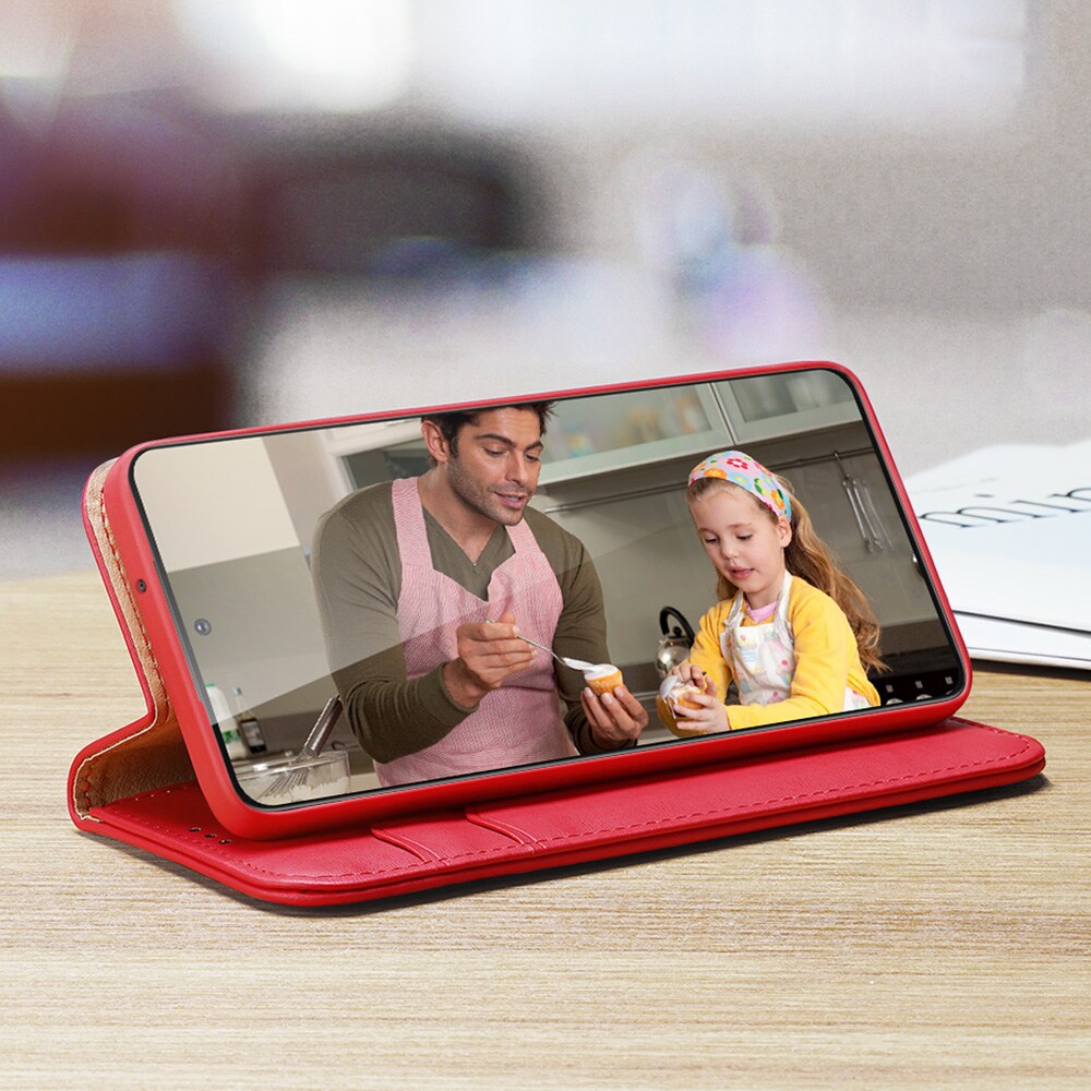 Dux Ducis Hivo Nahka Flip Cover Aitoa Nahkaa Lompakko Samsung Galaxy S22+ (Sininen)