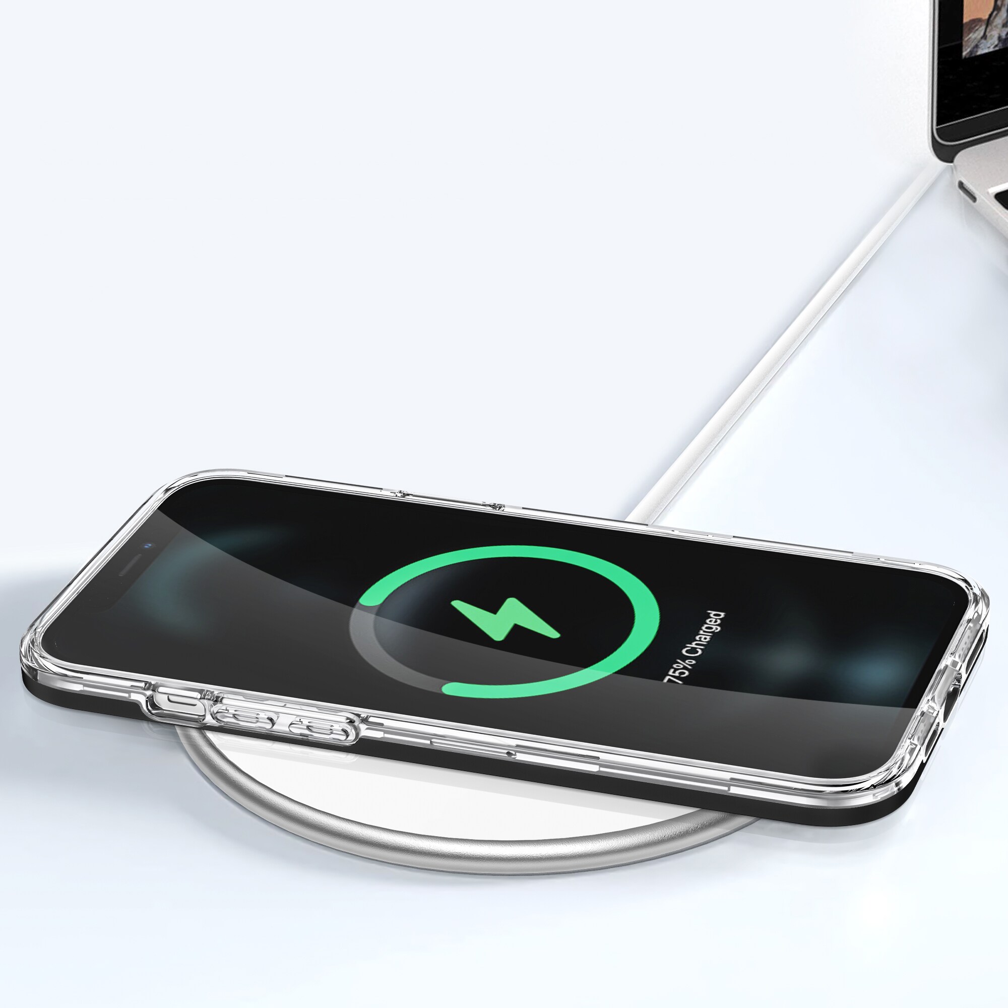 Kirkas 3in1 tapauksessa iPhone 12 Pro runko geeli kansi musta