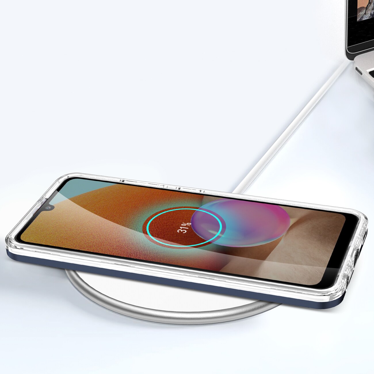 Kirkas 3in1 Kotelo Samsung Galaxy A72 4G kehys geelisuojus sininen