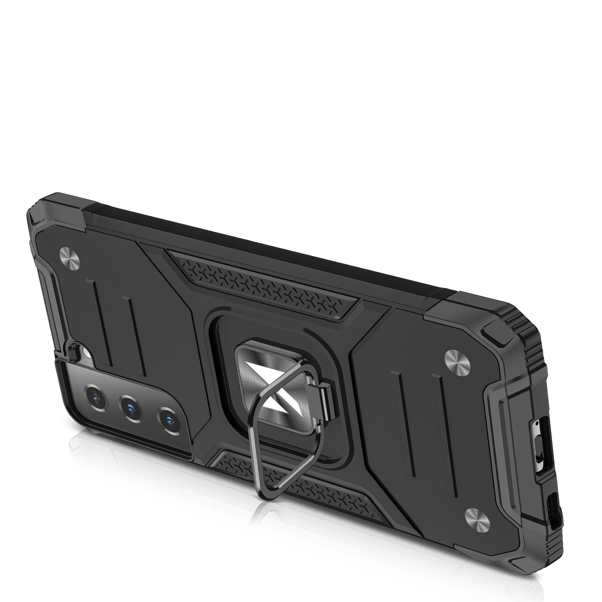Wozinsky Ring Armor Tough Hybrid Case + Magnet Mount for Samsung Galaxy S22/S22 Plus - Silver