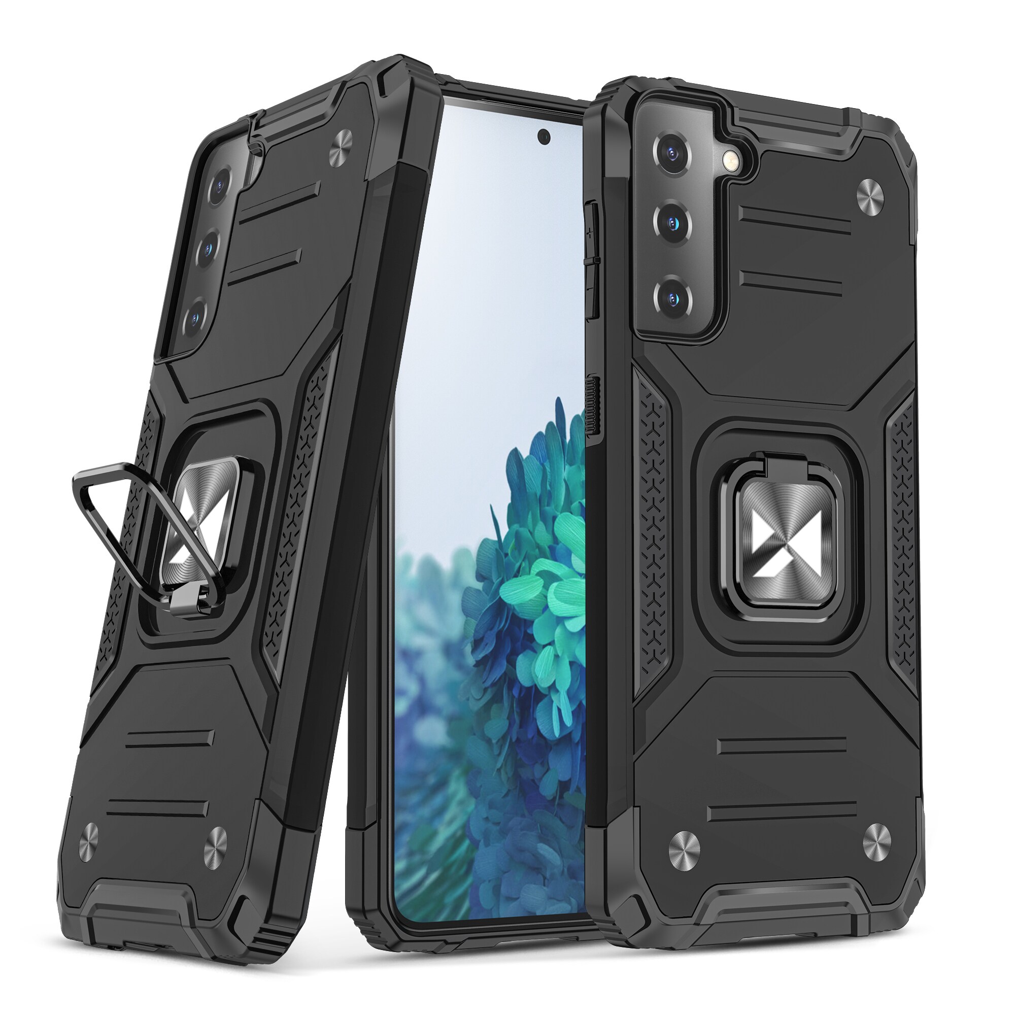 Wozinsky Ring Armor Tough Hybrid Case + Magnet for Samsung Galaxy S22/S22 Plus - Pink
