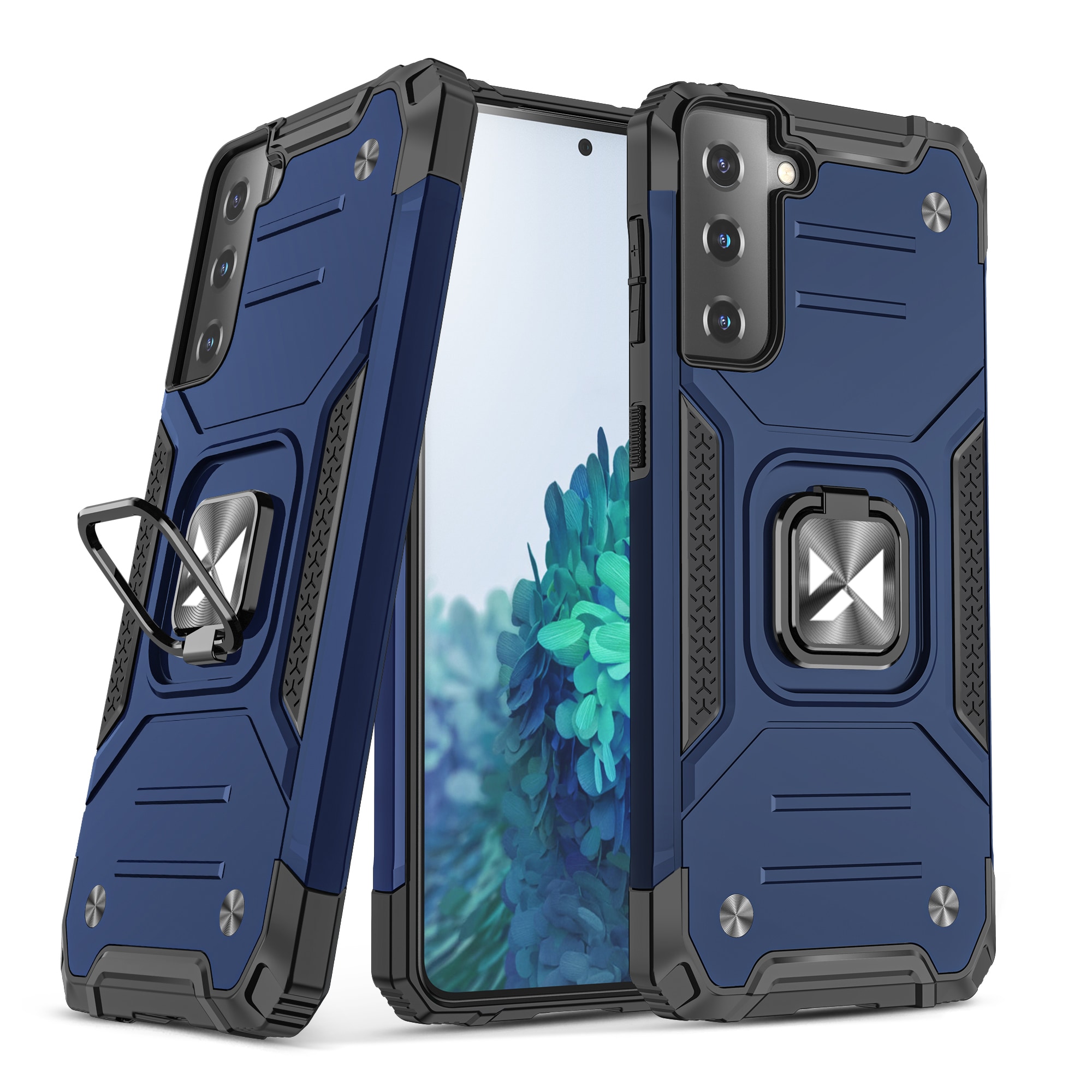 Wozinsky Ring Armor Tough Hybrid Case + Magnet for Samsung Galaxy S22/S22 Plus - Blue