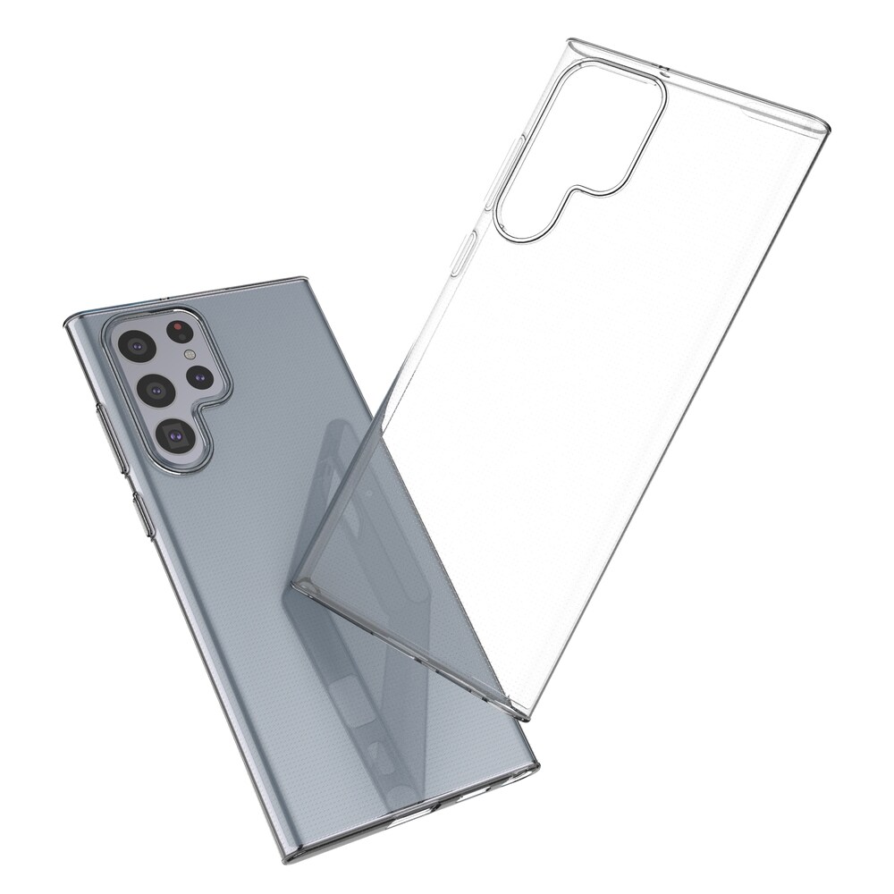 Erittäin kirkas geelisuojus 0.5mm Samsung Galaxy S22 Ultra läpinäkyvä