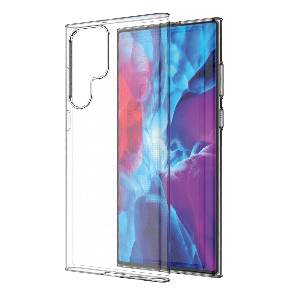 Erittäin kirkas geelisuojus 0.5mm Samsung Galaxy S22 Ultra läpinäkyvä