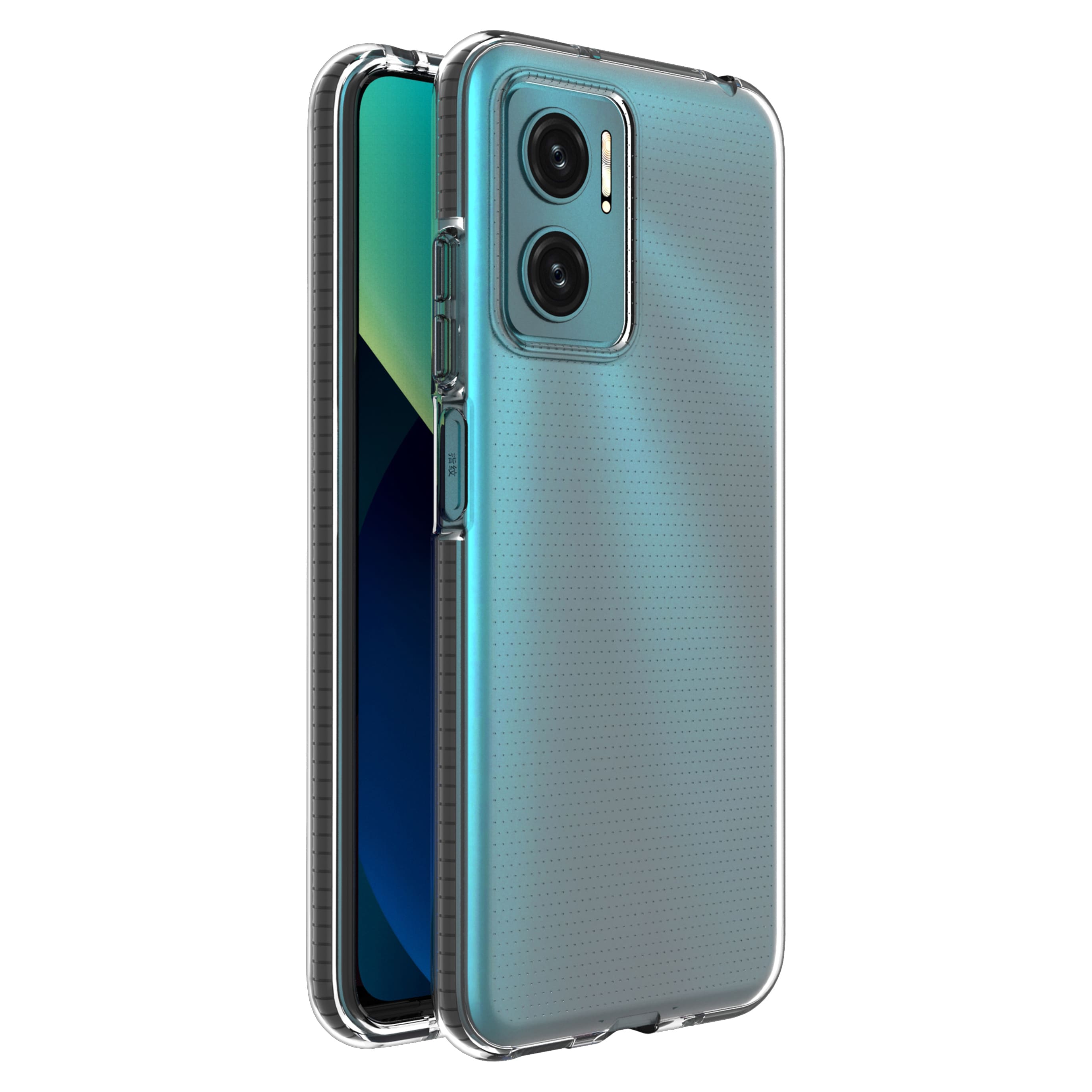 Spring Case kansi geeli TPU kansi värillinen kehys Xiaomi Redmi 10 musta