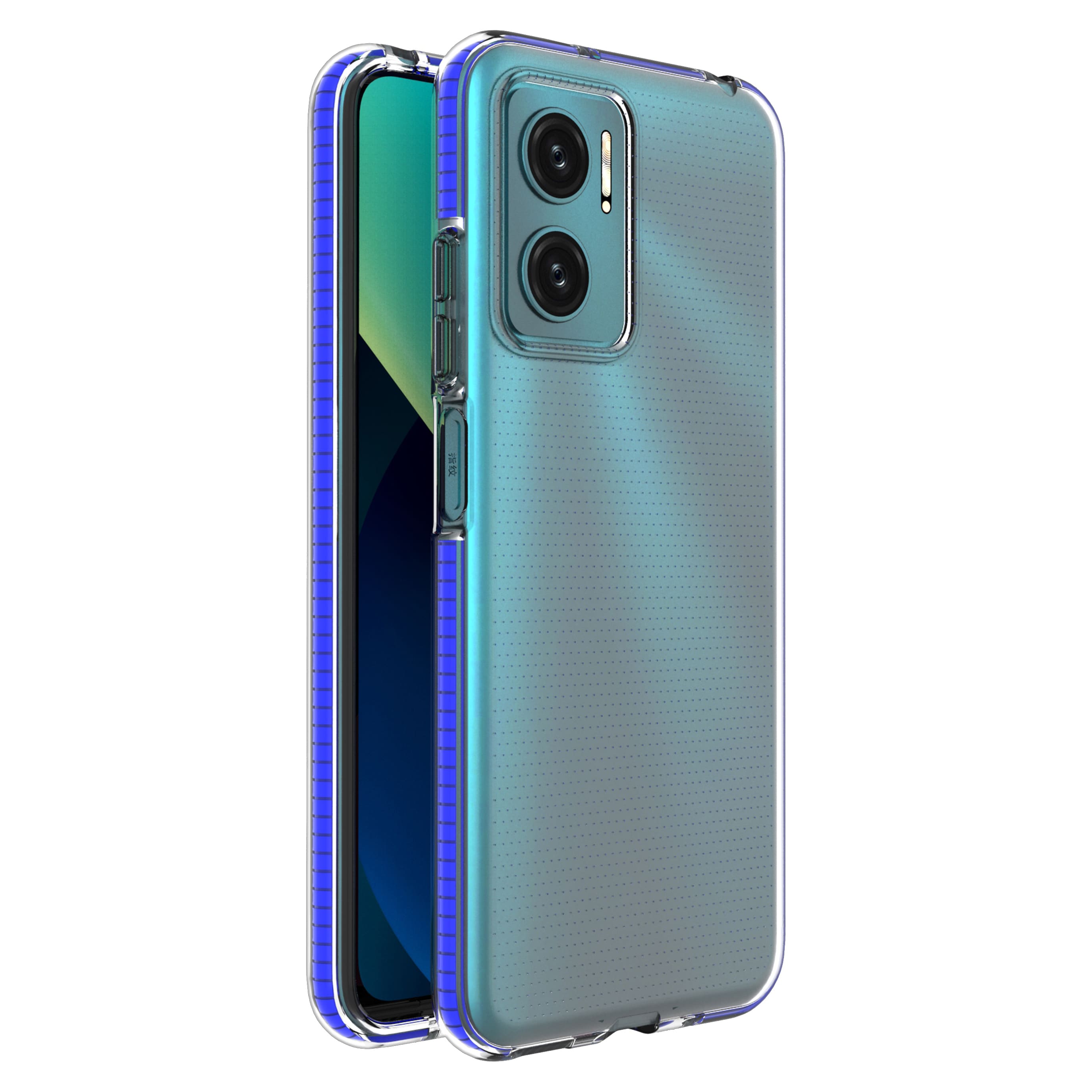 Kevät Kotelo kansi geeli kansi värillinen kehys Xiaomi Redmi 10 tummansininen